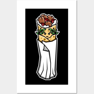 Cute Greek Canadian Donair in a Toga with Ancient Greece Vibes - Donair Posters and Art